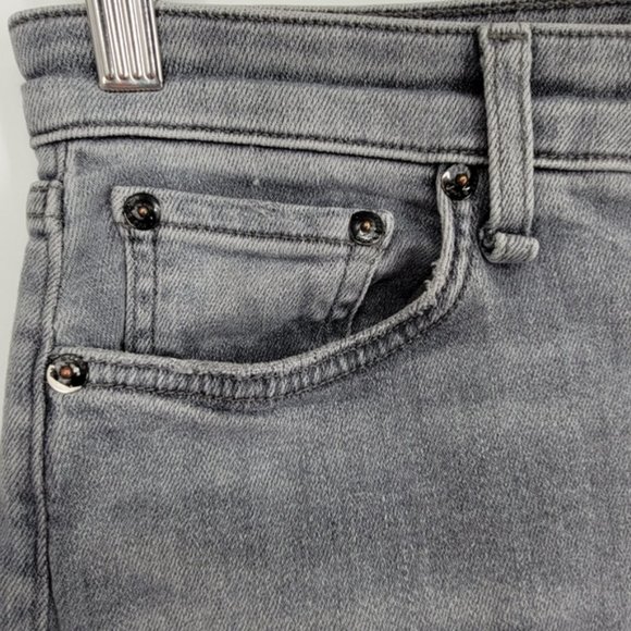 Rag & Bone Cate Mid-Rise Ankle Skinny Jean Light Grey Distressed 25 - Picture 7 of 13